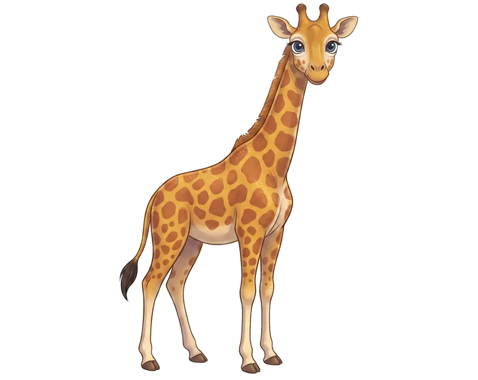 Suri, eine junge Giraffe.